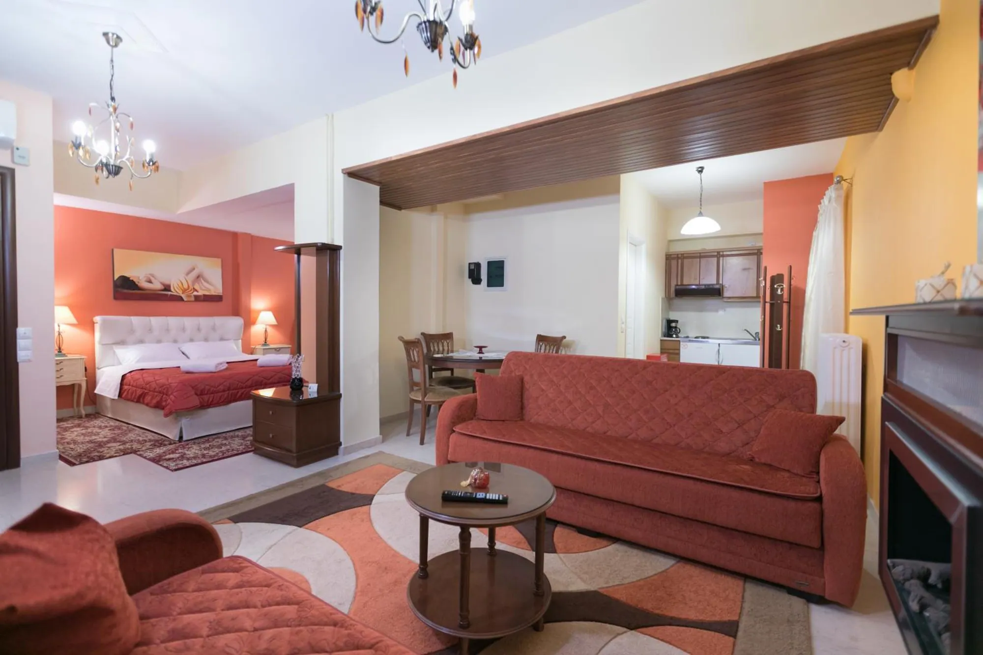 Σουίτα με τζάκι και υδρομασάζ